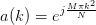              2
a(k ) = ejM-πNk
